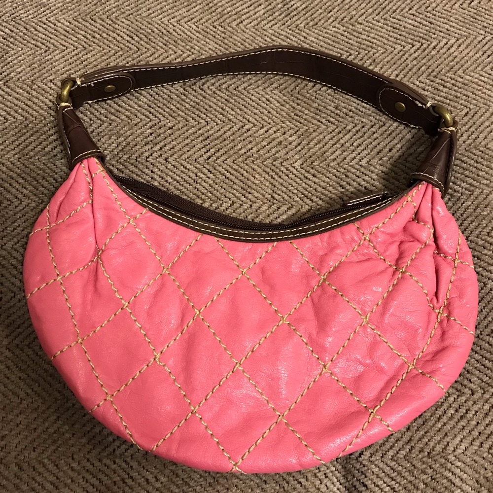 2/ $20 sale {Liz Clairborne} pink & brown handbag